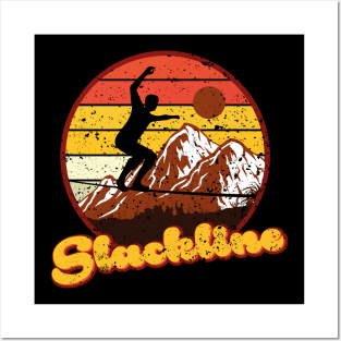 Slackline Vintage Design slacklining outdoor Posters and Art